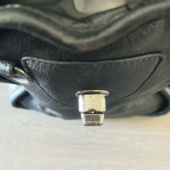 EUC!!! Coach Rhyder 1941 Collection Black Pebbled Leather Satchel Handbag - Picture 11 of 14